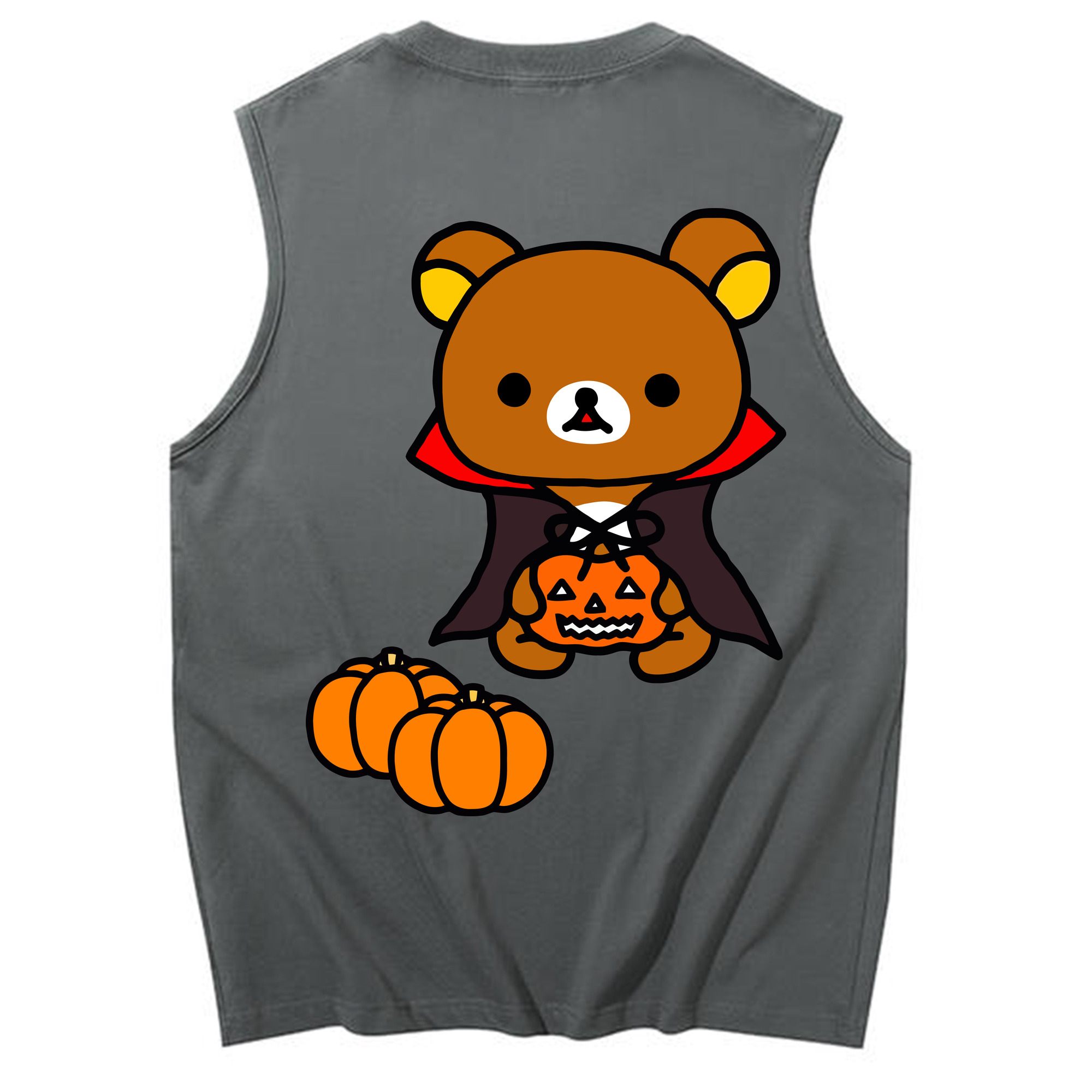（画像用） リラックマ リラックマ キイロイトリ Rilakkuma Korilakkuma Kiiroitori コットン100％タンクトップ（背面プリント）